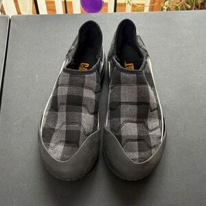 CAT Crossover Slip-On Gray Plaid Fleece Lined Indoor Outdoor  Men (8) Women (10)